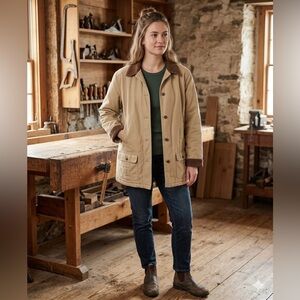 Vintage L.L. Bean Chore Coat Khaki Brown Women’s XL